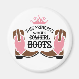 Cowgirl Prinzessin Süße Cowboystiefel Pferdeliebha Magnet