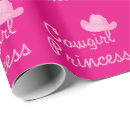 Cowgirl-Prinzessin With Pink Hat Geschenkpapier