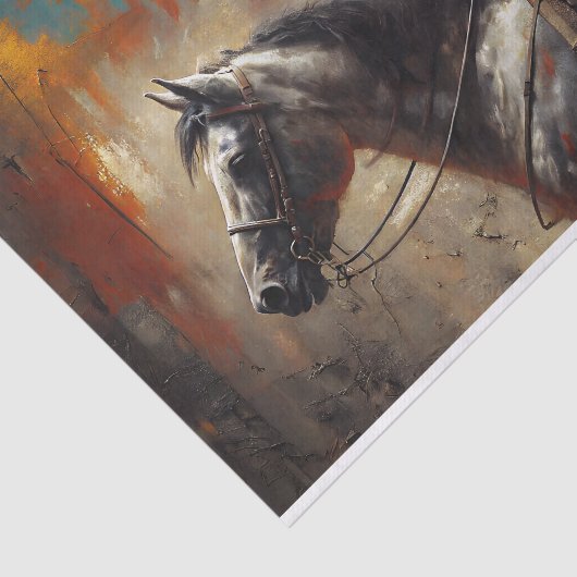 Cowgirl-Profil-Decoupage Seidenpapier (Ausschnitt)