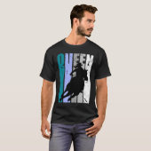 Cowgirl Queen Rodeo Women Barrel Racer Birthday Ri T-Shirt (Vorne ganz)