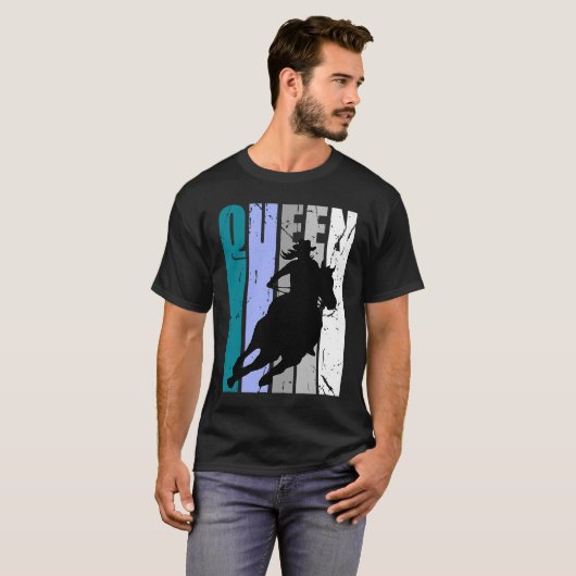 Cowgirl Queen Rodeo Women Barrel Racer Birthday Ri T-Shirt (Vorne ganz)