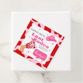 Cowgirl Red & Pink Letzte Rodeo Junggeselinnen-Abs Geschenkanhänger