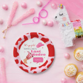 Cowgirl Red & Pink Letzte Rodeo Junggeselinnen-Abs Pappteller (Party)