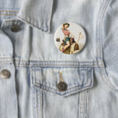 Cowgirl Reit Pin Up Button (Beispiel)
