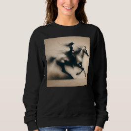 Cowgirl Reiten eines Pferdes, Western Cowgirl Sweatshirt