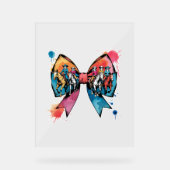 Cowgirl Reiten Pferde Coquette Bow Acrylschild (Vorderseite)