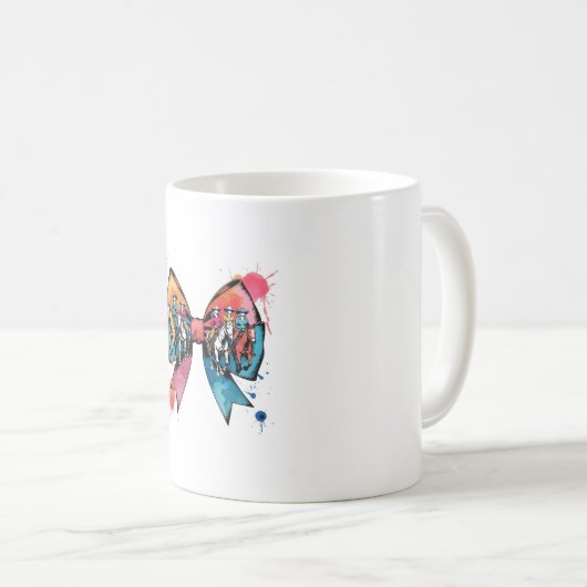 Cowgirl Reiten Pferde Coquette Bow Kaffeetasse (VorderseiteRechts)
