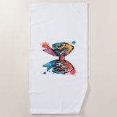 Cowgirl Reiten Pferde Coquette Bow Strandtuch (Vorderseite)