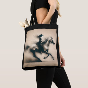Cowgirl Riding a Horse , Western Cowgirl Tasche