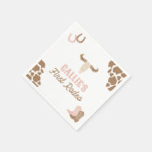 Cowgirl Rodeo Birthday Party Serviette (Ecke)