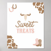 Cowgirl Rodeo Birthday Party Sweet Leckereien Unte Poster (Vorne)