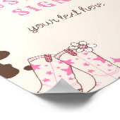 Cowgirl Rodeo Geburtstag rosa Braun Benutzerdefini Poster (Ecke)