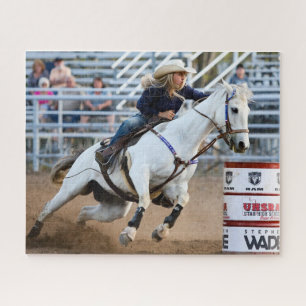 Cowgirl Rodeo Horse Barrel Western Sports Puzzle