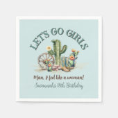 Cowgirl Rodeo Lasse Go Girls Night Out Aquamarin B Serviette (Vorderseite)