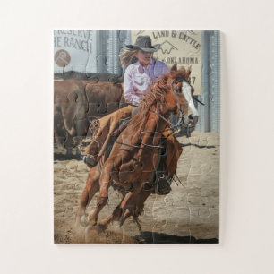 Cowgirl Rodeo Reitsport Western Sport Puzzle