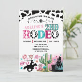 Cowgirl Rodeo Roundup Einladung (Stehend Vorderseite)