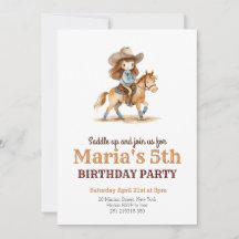 Cowgirl Rodeo Western Girl Birthday