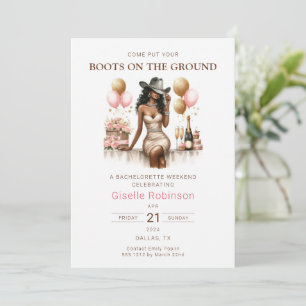 Cowgirl Rodeo Western Party Dusche Einladung
