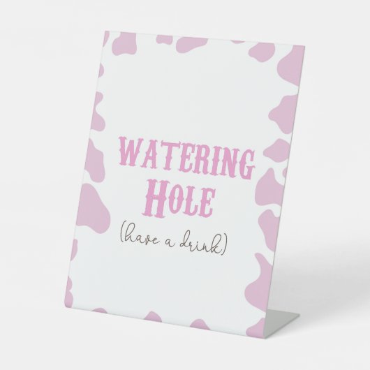 Cowgirl Rodeo Western Watering Hole Drinks Party Sockelschild (Vorderseite)