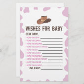 Cowgirl Rodeo wünscht sich eine Kinderdusche. Briefpapier (Vorne/Hinten)
