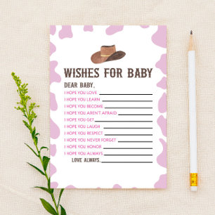 Cowgirl Rodeo wünscht sich eine Kinderdusche. Briefpapier