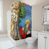 Cowgirl Romance The ratyal Vintage Comicen Duschvorhang (Beispiel)