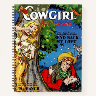 Cowgirl Romance The ratyal Vintage Comicen Notizblock