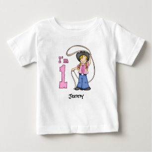 Cowgirl Roper 1. Geburtstag Baby T - Shirt