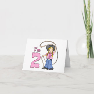 Cowgirl Roper 2. Geburtstagsfeier Einladung