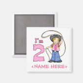 Cowgirl Roper Magnet (Vorderseite/Rückseite)