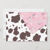 Cowgirl-rosa Bandanna-Western-Thema-Geburtstag Einladung (Rückseite)