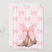 Cowgirl Rosa Bugband Girls Babydusche Einladung (Rückseite)