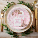 Cowgirl Rosa Bugband Girls Babydusche Pappteller<br><div class="desc">Rosa Bugband niedliche Cowgirl Baby Dusche mit Monogramm Papiervorlage,  pastellrosa Bogen Bogen Cowboy Cowboy Bogen mit einem rosa Bug Baby Dusche personalisierte Papier Teller Coquette Cowgirl Babydusche gedruckte Party Teller Baby Dusche Papier Teller kleines Cowgirl Baby Dusche Teller Tischdekor</div>