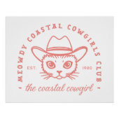 Cowgirl rosa Katzenästhetik Poster (Vorderseite)