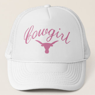 Cowgirl-Rosa und Weiß Truckerkappe