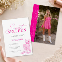 Cowgirl Rosa Wildflower-Foto Sweet 16 Geburtstag