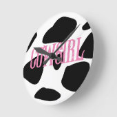 Cowgirl Runde Wanduhr (Winkel)