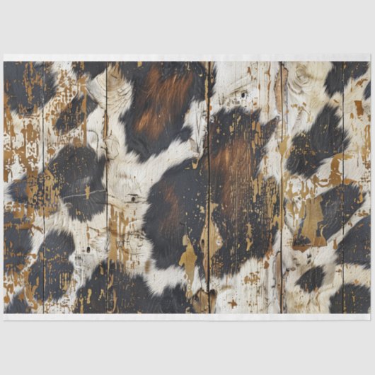 Cowgirl Rustic Western Country Wood Decoupage Seidenpapier (Vorderseite)