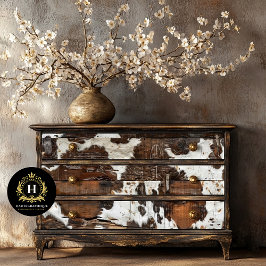 Cowgirl Rustic Western Country Wood Decoupage Seidenpapier