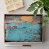 Cowgirl Rustic Western Country Wood Decoupage Seidenpapier (Geschenk)