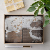 Cowgirl Rustic Western Country Wood Decoupage Seidenpapier (Geschenk)