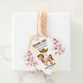 Cowgirl Sattel bis Geburtstag Danke Geschenkanhänger (Beispiel)