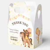 Cowgirl Sattel bis Geburtstag Danke Geschenkschachtel (Geöffnet)