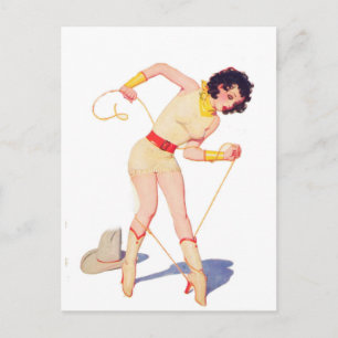 Cowgirl-Schuh mit Schleife Postkarte
