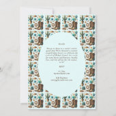 ⭐ Cowgirl Seashells Baby Dusche Aquamarin Einladung (Rückseite)