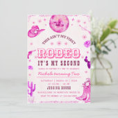 Cowgirl Second Rodeo Party Einladung (Stehend Vorderseite)