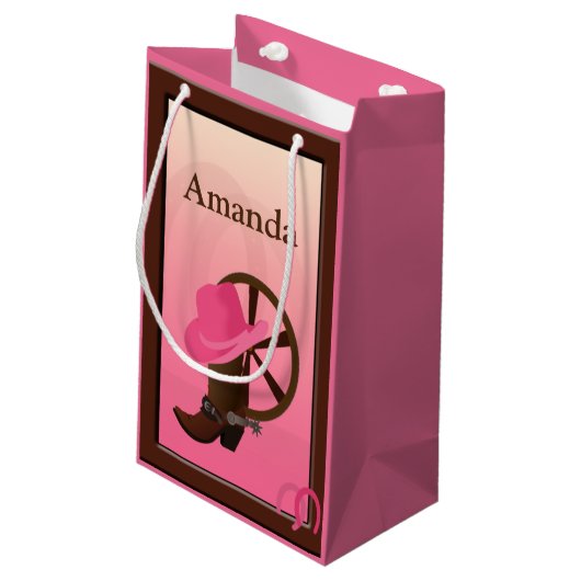 Cowgirl SGB Kleine Geschenktüte (Rückseite Schrägansicht)