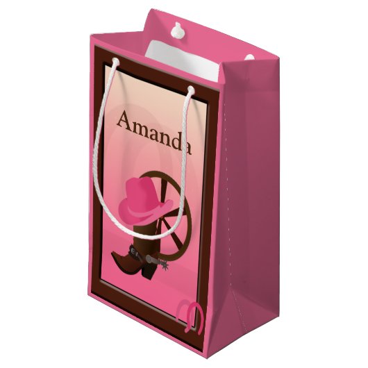 Cowgirl SGB Kleine Geschenktüte (Vorderseite Schrägansicht)