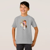 Cowgirl, Sheriff, Pferd, Lasso, Orange Hair T-Shirt (Vorne ganz)