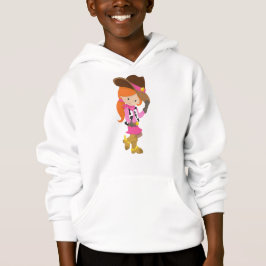 Cowgirl, Sheriff, Western, Land, Orangenhaar Hoodie